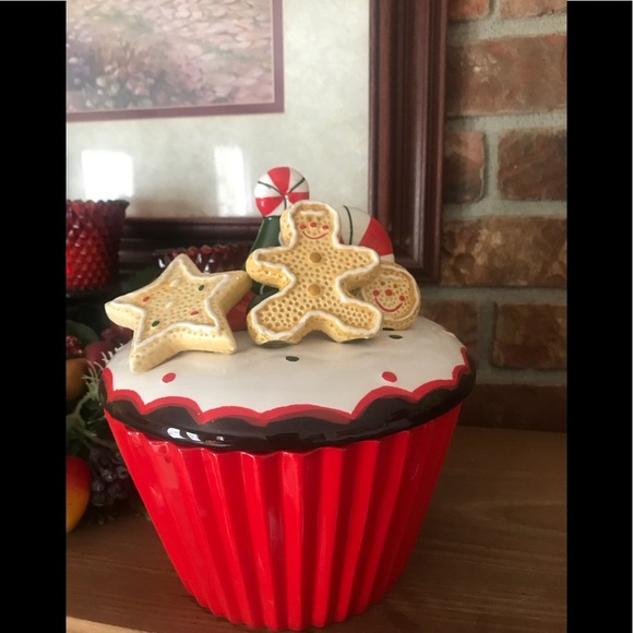 Rare Vintage Gingerbread Man Cupcake Cookie Jar - Picture 3 of 12